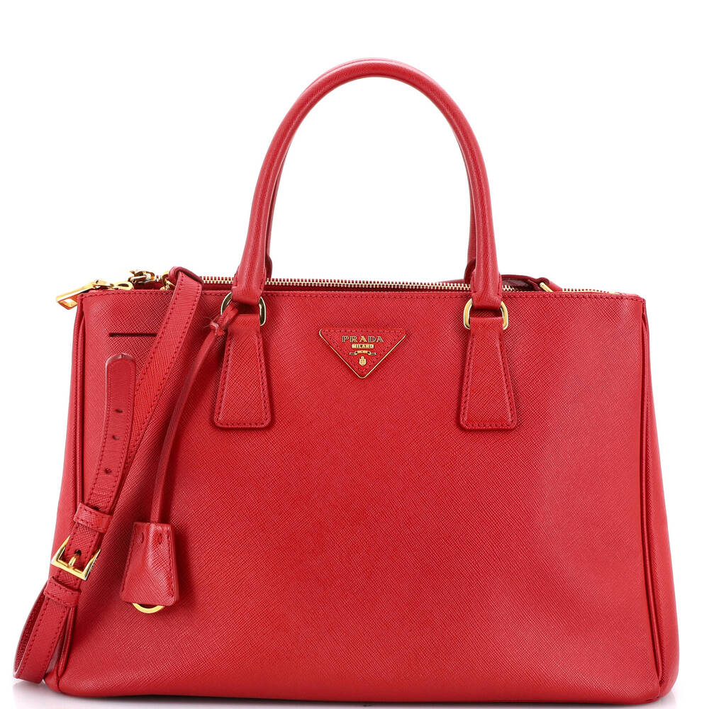 Prada Double Zip Lux Tote Saffiano #248554P10B - Picture 1 of 8